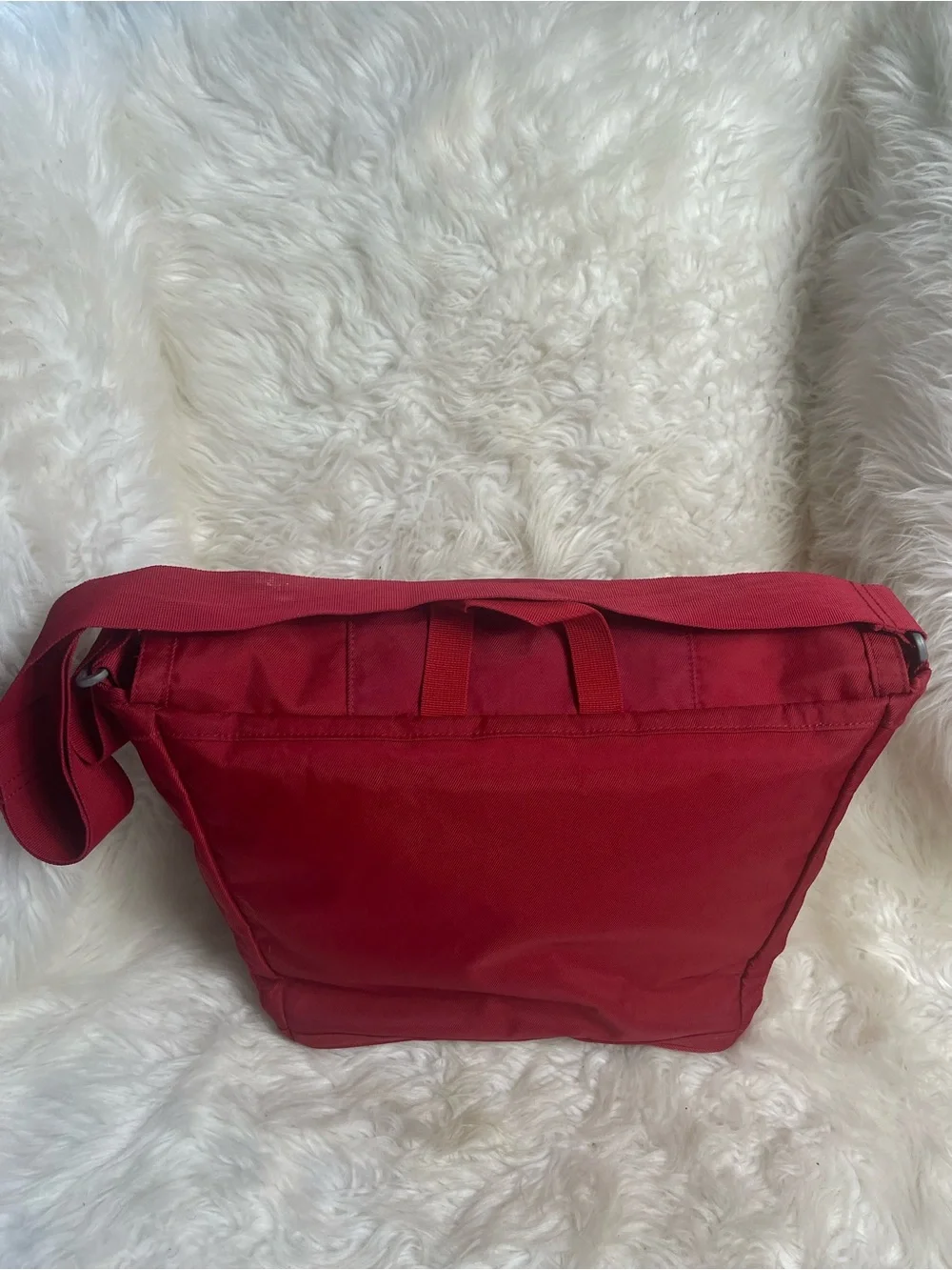 Nike Red Men's Fabric Messenger/ laptop Bag with Adjustable Strap